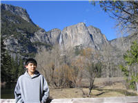 Stuart in front of Yosemite Falls